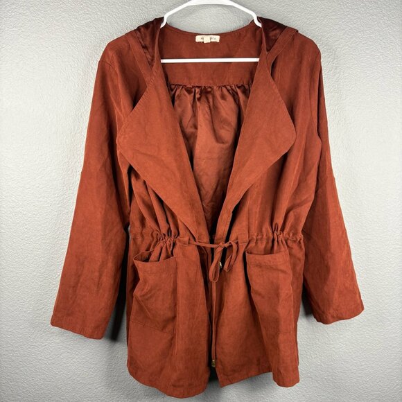may & july Jackets & Blazers - May & July Burnt Orange Waist Cinch Jacket